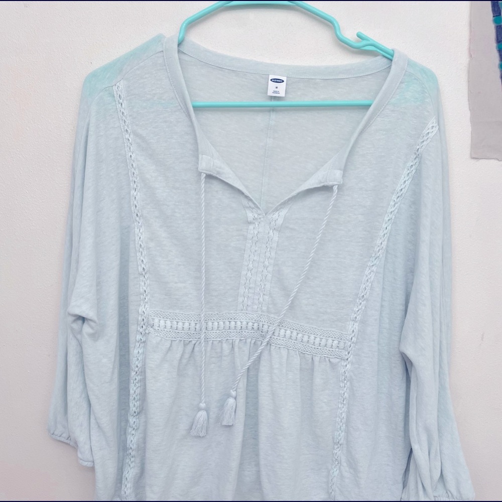 SOFT BLUE LIGHTWEIGHT BOHO SHIRT